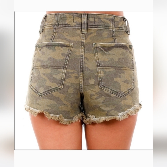 Free People Camo Denim Shorts - Picture 12 of 12